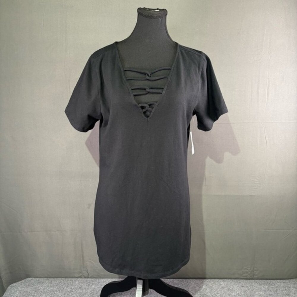 Aritzia Babaton Dress Women’s XS 100% Silk Art to Wear Abstract Mini Blue Black